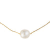 Signature floating pearl necklace - gold