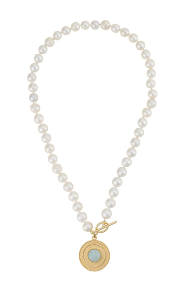 Floating Pearl and Crystal Necklace