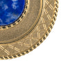 Attachable gold pendant with lapis blue center