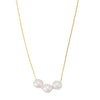 Triple floating pearl necklace