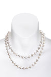 38” Freshwater Pearl Necklace with Stainless Steel Links