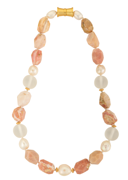 Floating Pearl and Crystal Necklace