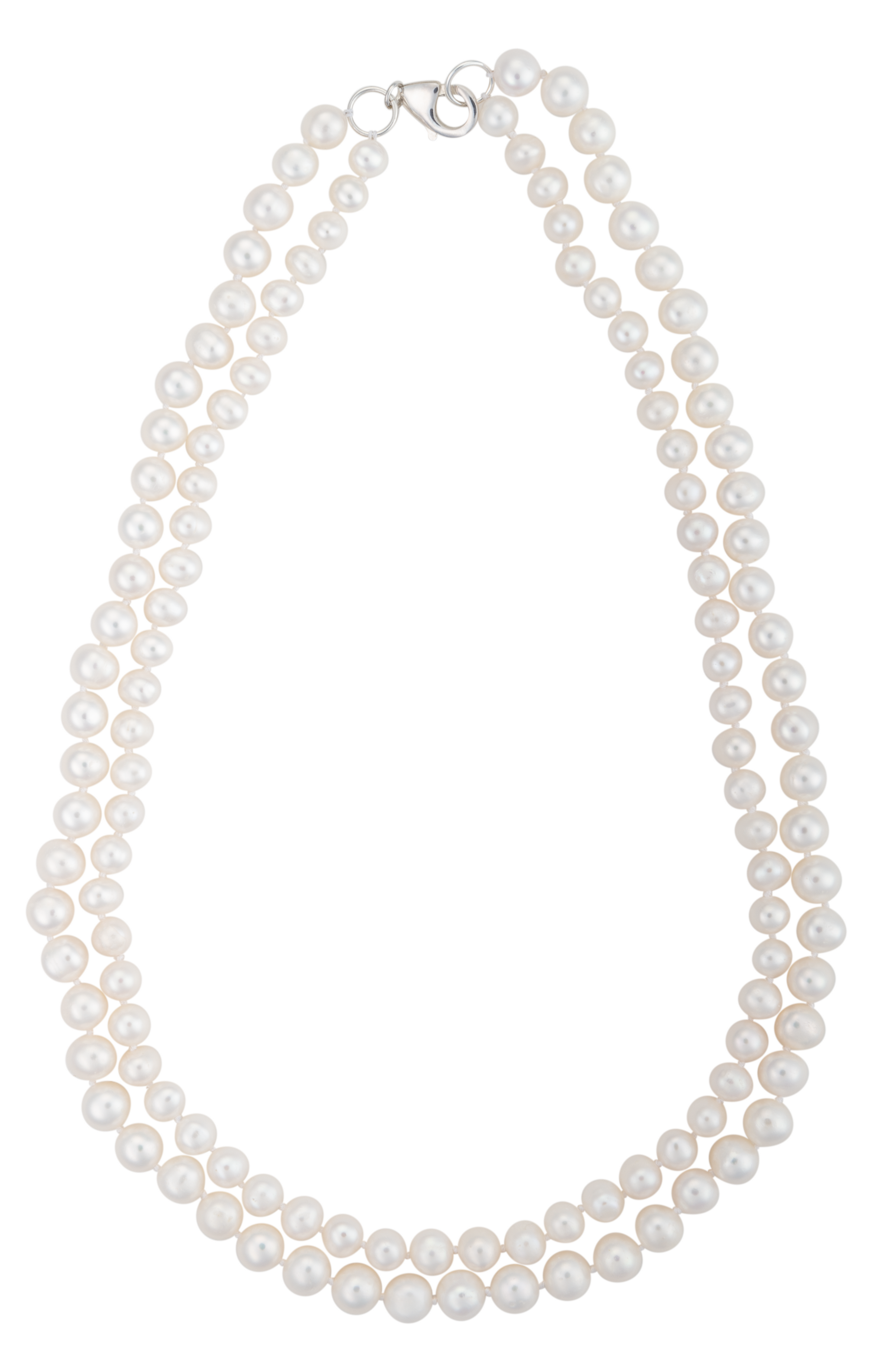 Graduated Double Strand Pearl Necklace